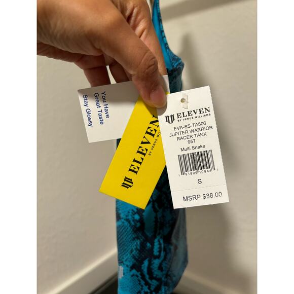 NWT Eleven by Venus Williams Jupiter Warrior Racer Tank in Multi Snake Sz S - Picture 2 of 5